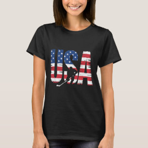 Aamerican Flag Hockey T-Shirt