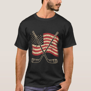 Aamerican Flag Hockey T-Shirt