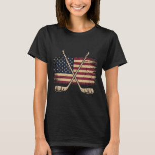 Aamerican Flag Hockey T-Shirt
