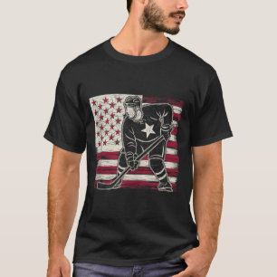 Aamerican Flag Hockey T-Shirt
