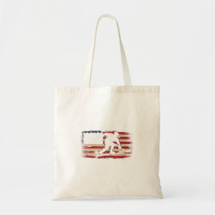 Aamerican Flag Hockey Tote Bag