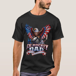Aamerican Flag Patriotic Usa - Retro Ice Hockey T-Shirt