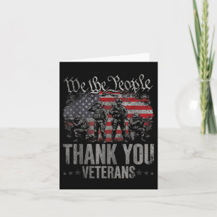 Aamerican Flag Thank You Veterans Proud Veteran Card