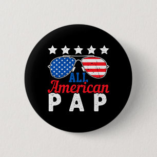 Aamerican Pap Retro 4th Of July Patriotic Grandpa 6 Cm Round Badge