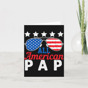 Aamerican Pap Retro 4th Of July Patriotic Grandpa Card