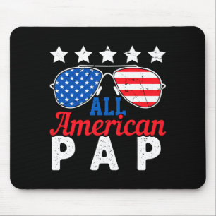 Aamerican Pap Retro 4th Of July Patriotic Grandpa Mouse Mat
