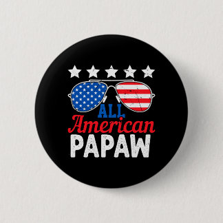 Aamerican Papaw Retro 4th Of July Patriotic 6 Cm Round Badge