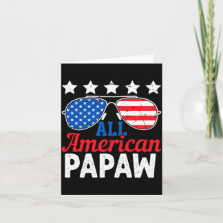 Aamerican Papaw Retro 4th Of July Patriotic Card