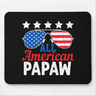 Aamerican Papaw Retro 4th Of July Patriotic Mouse Mat