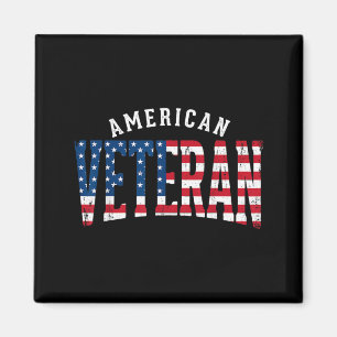 Aamerican Veteran Usa Flag Magnet
