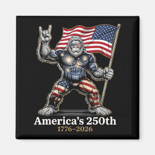 Aamericas 250th Bigfoot Aamerican Flag Patriotic Magnet