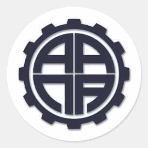 AANA GEAR CLASSIC ROUND STICKER
