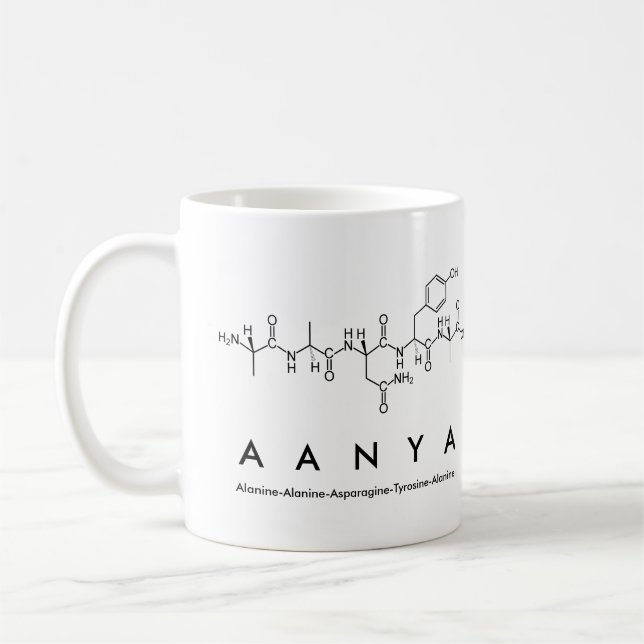 Aanya peptide name mug (Left)