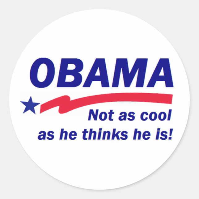 aaobamacool classic round sticker (Front)