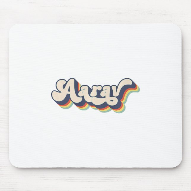 Aarav Name Personalised Surname First Name Aarav P Mouse Mat (Front)