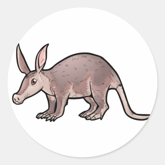 Aardvark Classic Round Sticker (Front)