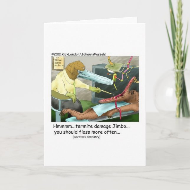 Aardvark Dentistry Funny Gifts & Collectibles Card (Front)