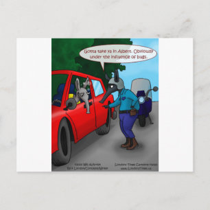 Aardvark Driving While Bugged Funny Tees Mugs Gift Postcard