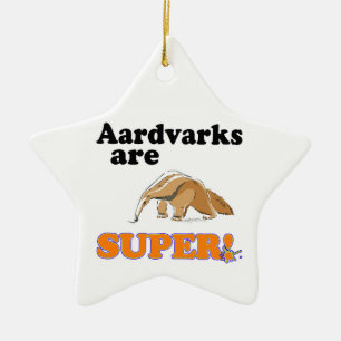 aardvarks are super ceramic tree decoration