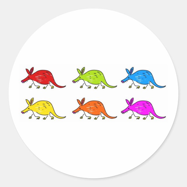 Aardvarks Classic Round Sticker (Front)