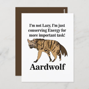Aardwolf Hyena Spirit Animal Lover Postcard