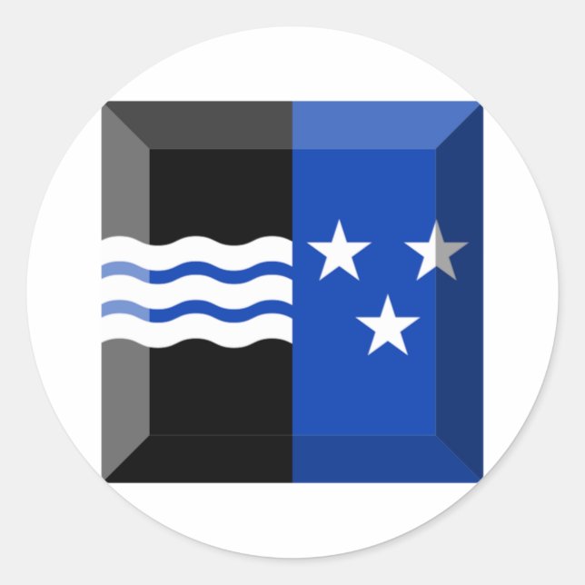 Aargau Flag Gem Classic Round Sticker (Front)