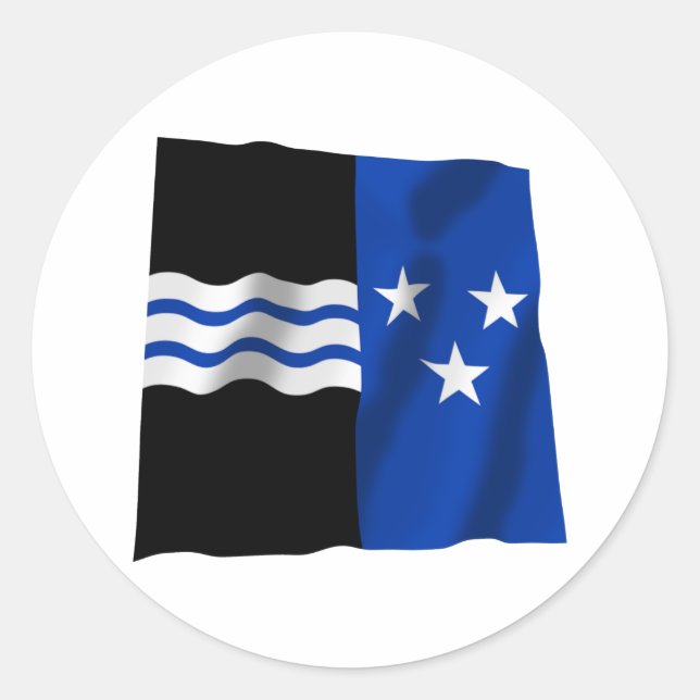 Aargau Waving Flag Classic Round Sticker (Front)