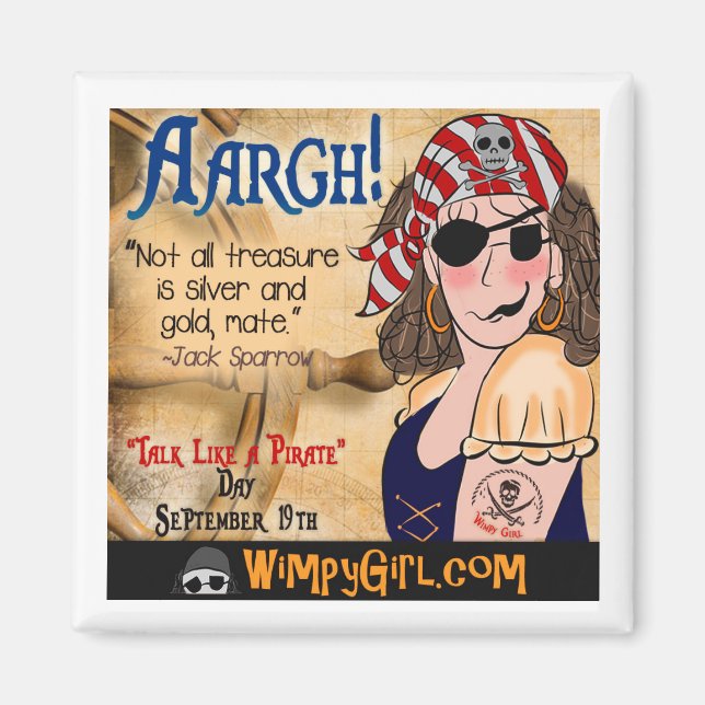 Aargh! - Talk Llke a Pirate Day Magnet (Front)