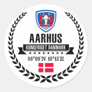 Aarhus Classic Round Sticker