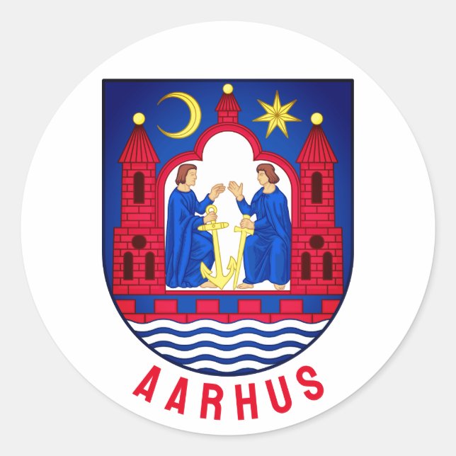Aarhus coat of arms - DENMARK Classic Round Sticker (Front)
