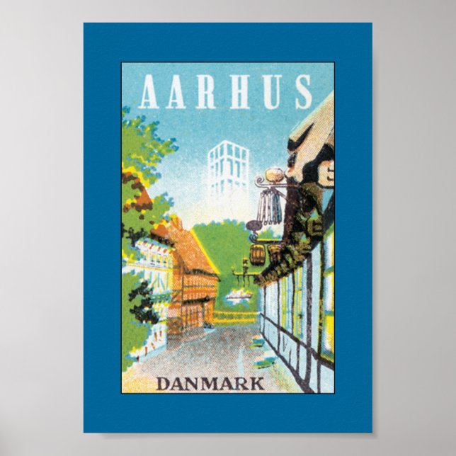Aarhus Danmark (border) Poster (Front)