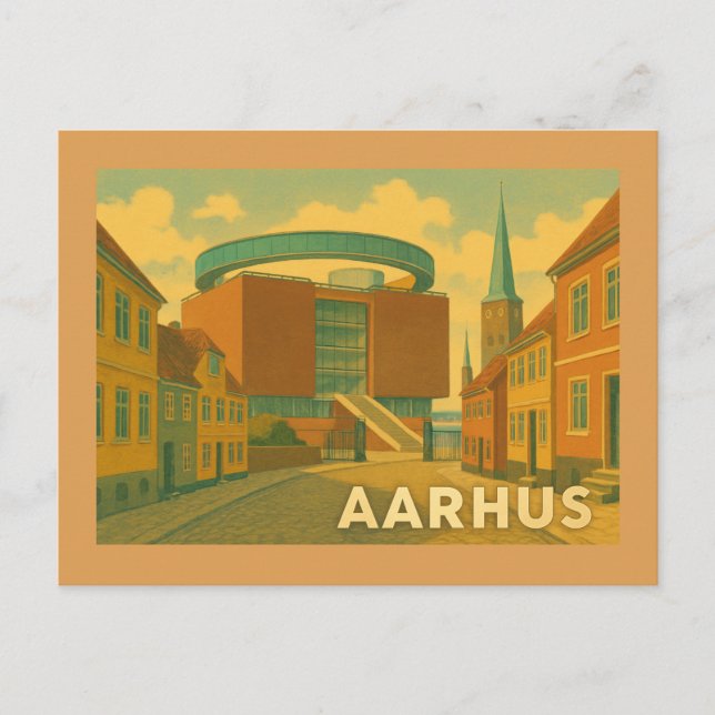 Aarhus Denmark Cityscape Postcard (Front)
