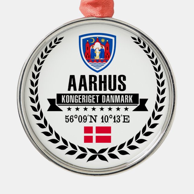Aarhus Metal Tree Decoration (Front)