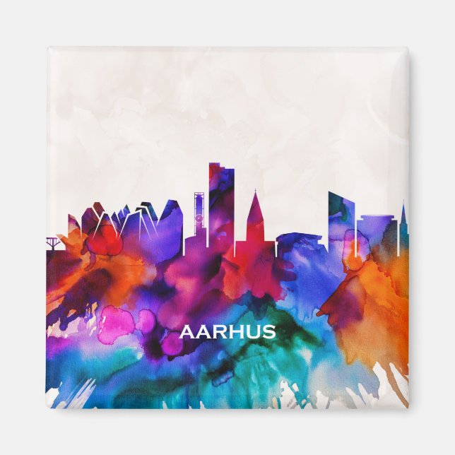 Aarhus Skyline Magnet (Front)