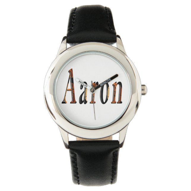 Aaron Boys Name Logo, Watch (Front)