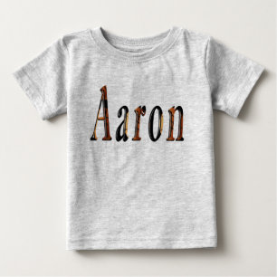 Aaron Boys Name Made From Basketballs, Baby T-Shirt