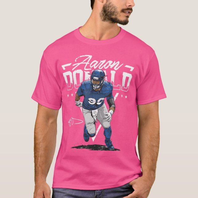 Aaron Donald Los Angeles R Triangle Name T-Shirt (Front)