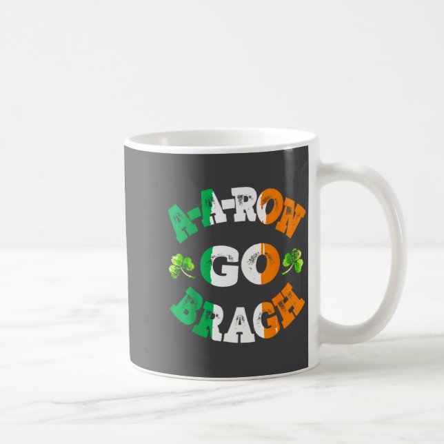 Aaron Erin Go Bragh Shamrock St Patricks Day  Coffee Mug (Right)