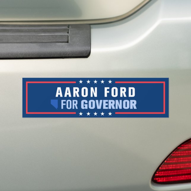 Aaron Ford for Nevada Governor Bumper Sticker (On Car)