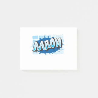 Aaron Your Name Graffiti Brick Wall Stylised Post-it Notes