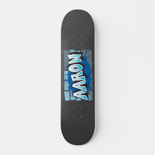 Aaron Your NAME Graffiti Wall Skateboard (Front)