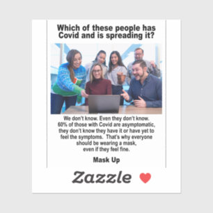 Aaymptomatic vinyl sticker