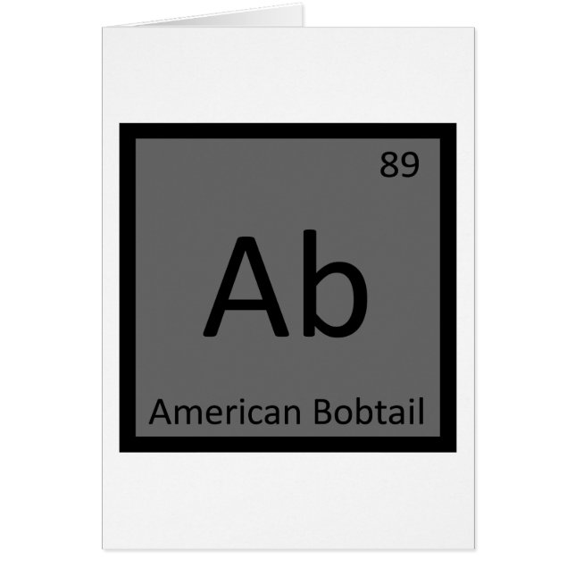 Ab - American Bobtail Chemistry Periodic Table (Front)