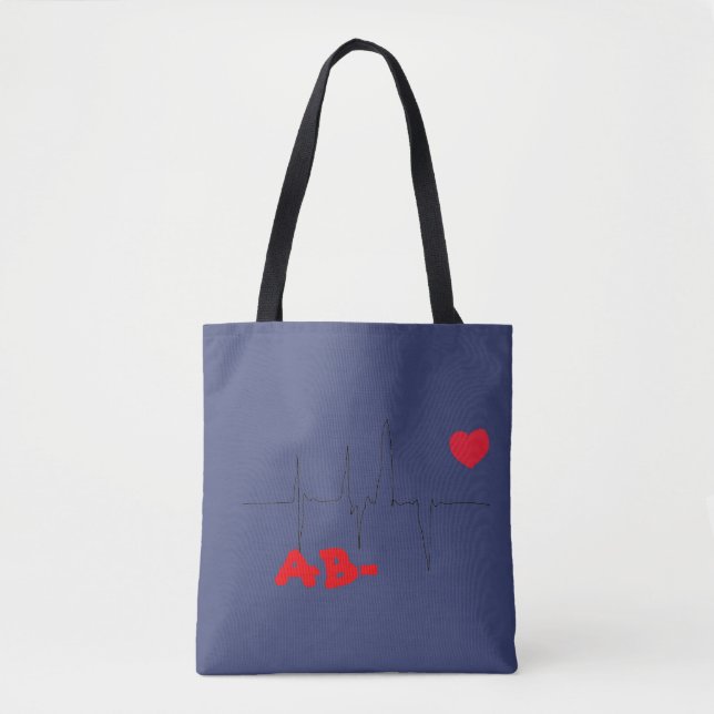 AB- Blood Group Type Negative Rhesus Tote Bag (Front)