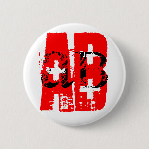 AB+ blood type Round Button