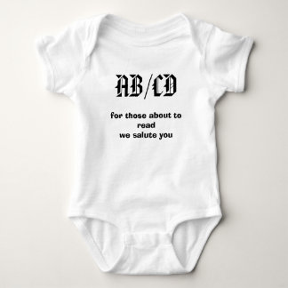 AB/CD, for those about to readwe salute you Baby Bodysuit