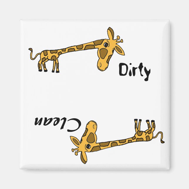 AB- Funny Giraffe Dishwasher Magnet (Front)