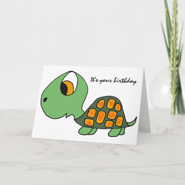 AB- Funny Turtle Birthday Card (Front)