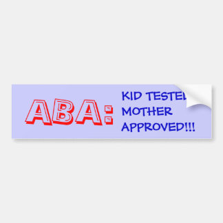 ABA BUMPER STICKER