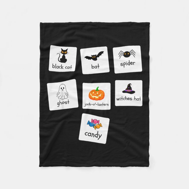 Aba Halloween Special Education Teacher Behaviour  Fleece Blanket (Front)